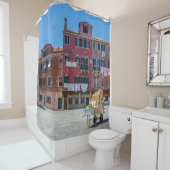 ヴェネツィアの箱を持つカート シャワーカーテン (インサイチュ)