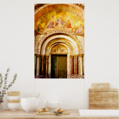 ヴェネツィアの聖マルコ大聖堂の入り口 ポスター (キッチン)
