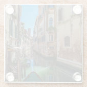 ヴェネツィアの運河と狭い通り ガラスコースター (裏面)