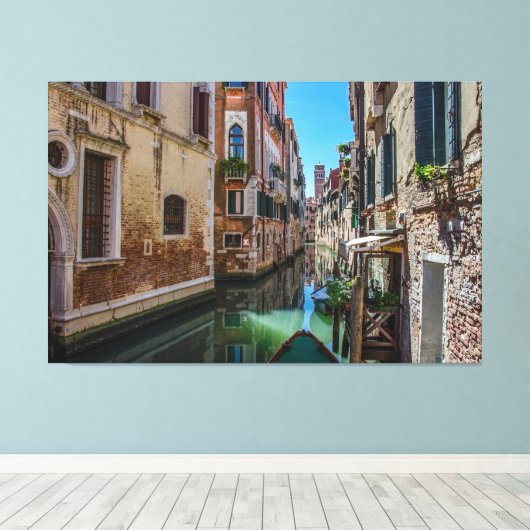 ヴェネツィアの運河と狭い通り キャンバスプリント (インサイチュ (ウッドフロア))