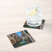 ヴェネツィアの運河と狭い通り スクエアペーパーコースター (インサイチュ)