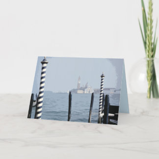 ヴェネツィアの運河の風景のブランクカード サンキューカード