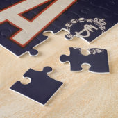 ヴェネツィアの運河を示すヴィンテージ旅行のポスター ジグソーパズル (側面)