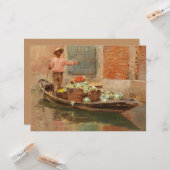 ヴェネツィアの野菜売り(by Vincenzo Caprile) カード (正面/裏面インサイチュ)