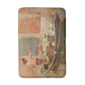 ヴェネツィアの野菜売り(by Vincenzo Caprile) バスマット (正面縦)