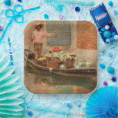 ヴェネツィアの野菜売り(by Vincenzo Caprile) ペーパープレート (パーティー)