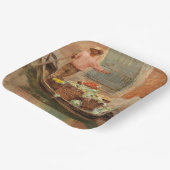 ヴェネツィアの野菜売り(by Vincenzo Caprile) ペーパープレート (傾斜あり)