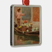 ヴェネツィアの野菜売り(by Vincenzo Caprile) メタルオーナメント (右)