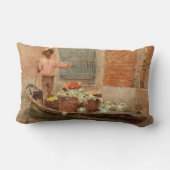 ヴェネツィアの野菜売り(by Vincenzo Caprile) ランバークッション (裏面)