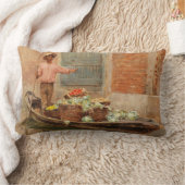 ヴェネツィアの野菜売り(by Vincenzo Caprile) ランバークッション (ブランケット)