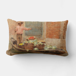 ヴェネツィアの野菜売り(by Vincenzo Caprile) ランバークッション