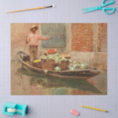 ヴェネツィアの野菜売り(by Vincenzo Caprile) 薄葉紙 (クラフト)