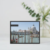 ヴェネツィアの風景の黒いエッジ葉書の休暇 ポストカード (スタンド正面)