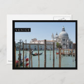 ヴェネツィアの風景の黒いエッジ葉書の休暇 ポストカード (正面/裏面)