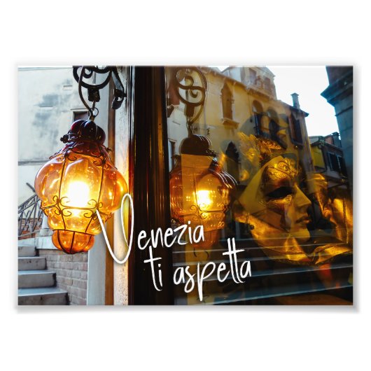ヴェネツィアはあなたを待っている！イタリア，ヴェネツィア・ティ・アスペッタ フォトプリント            (正面)