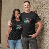 ヴェネツィアはっきりしたリアルトラインメンズベーシックダーク Tシャツ