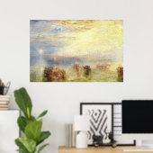 ヴェネツィアへのアプローチ – ウィリアム・ターナーファインアート ポスター (ホームオフィス)