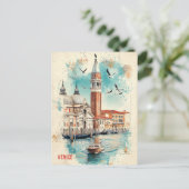 ヴェネツィアへの旅行イタリア ポストカード (スタンド正面)