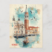 ヴェネツィアへの旅行イタリア ポストカード (正面)