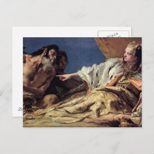 ヴェネツィアへの贈り物を提供する海王星(天井フレスコ) ポストカード (正面/裏面)