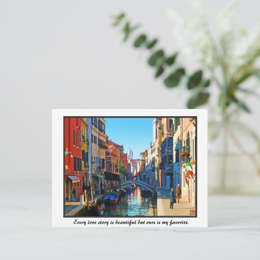 ヴェネツィアアラウィラブ引用文 ポストカード (スタンド正面)