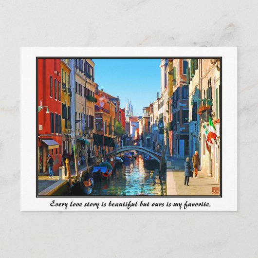 ヴェネツィアアラウィラブ引用文 ポストカード (正面)