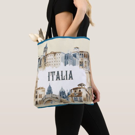 ヴェネツィアアーキテクチャブリッジオブシェフーズ トートバッグ (クローズアップ)