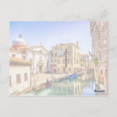 ヴェネツィアイタリアのゴンドラのシティビュ芸術的ー ポストカード (裏面)
