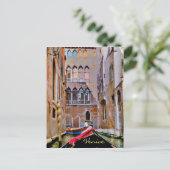 ヴェネツィアイタリアのゴンドラポストカード ポストカード (スタンド正面)