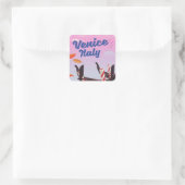 ヴェネツィアイタリアのゴンドラ休暇プリント。 スクエアシール (バッグ)