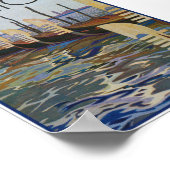 ヴェネツィアイタリアのゴンドラ・ヴィンテージ旅行ポスター ポスター (角)