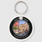 ヴェネツィアイタリアのペンとウォッシュウォーター絵画の色 キーホルダー (正面)
