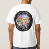 ヴェネツィアイタリアのペンとウォッシュウォーター絵画の色 Tシャツ (裏面)