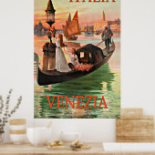 ヴェネツィアイタリアのヴィンテージ旅行ポスター ポスター (キッチン)