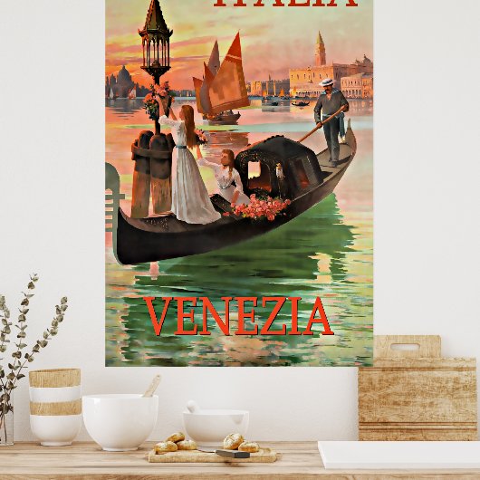 ヴェネツィアイタリアのヴィンテージ旅行ポスター ポスター (キッチン)