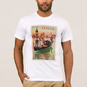 ヴェネツィアイタリアのヴィンテージ旅行ポスター Tシャツ (正面)