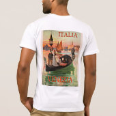 ヴェネツィアイタリアのヴィンテージ旅行ポスター Tシャツ (裏面)