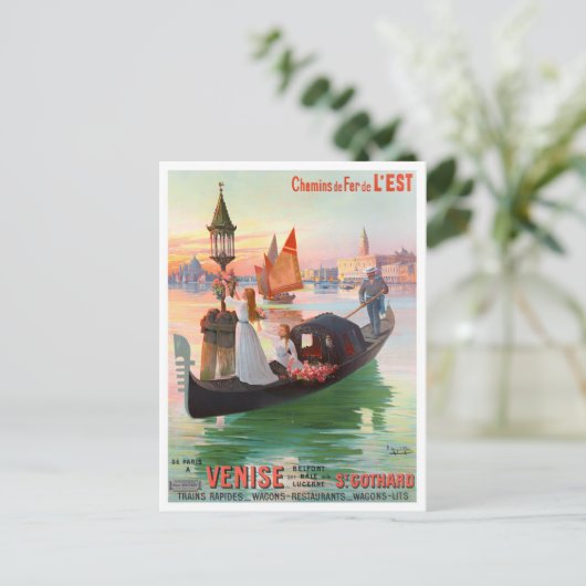 ヴェネツィアイタリアのヴィンテージ旅行 ポストカード (スタンド正面)