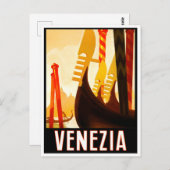 ヴェネツィアイタリアのヴィンテージ旅行 ポストカード (正面/裏面)