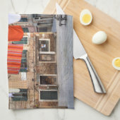 ヴェネツィアイタリアの物干し キッチンタオル (四つ折り)