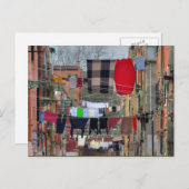 ヴェネツィアイタリアの物干し ポストカード (正面/裏面)