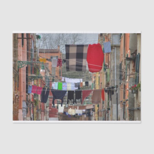 ヴェネツィアイタリアの物干し 薄葉紙 (正面)