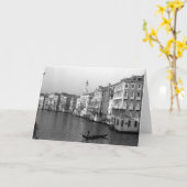 ヴェネツィアイタリアの運河 カード (黄色い花)