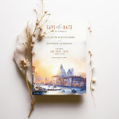 ヴェネツィアイタリアウォーターフロント日付を保存 招待状