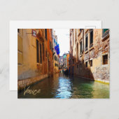 ヴェネツィアイタリアカナルリニかわいらしングリトルブリッジ ポストカード (正面/裏面)