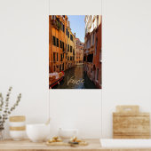 ヴェネツィアイタリアカナル建物トラベル ポスター (キッチン)