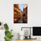 ヴェネツィアイタリアカナル建物トラベル ポスター (ホームオフィス)