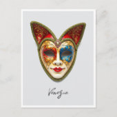 ヴェネツィアイタリアカーニバルガトマスカレードマスク ポストカード (正面)