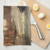 ヴェネツィアイタリアグランドカナルヴィンテージ キッチンタオル (四つ折り)