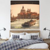 ヴェネツィアイタリアグランドカナルヴィンテージ キャンバスプリント (インサイチュ (寝室))